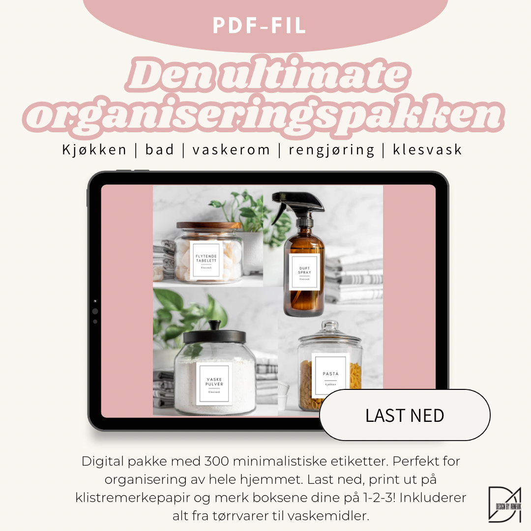 Den Ultimate Organiseringspakken – 300 Estetiske Etiketter (PDF)