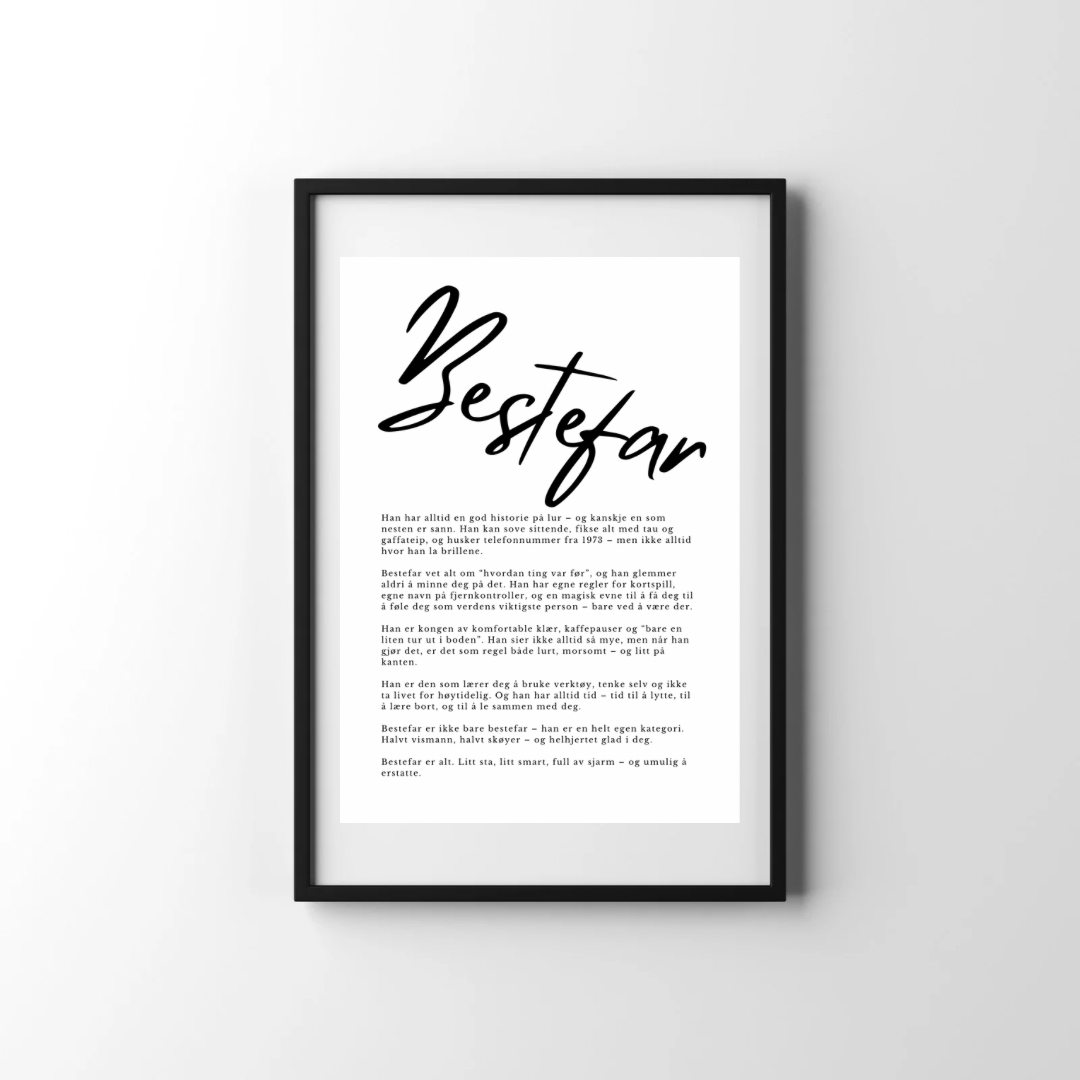 Plakat - Bestefar