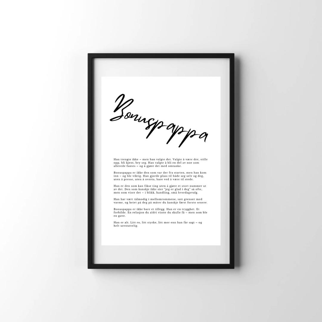 Plakat - Bonuspappa