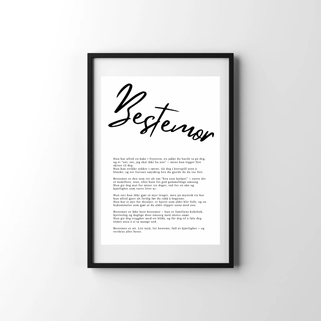 Plakat - Bestemor