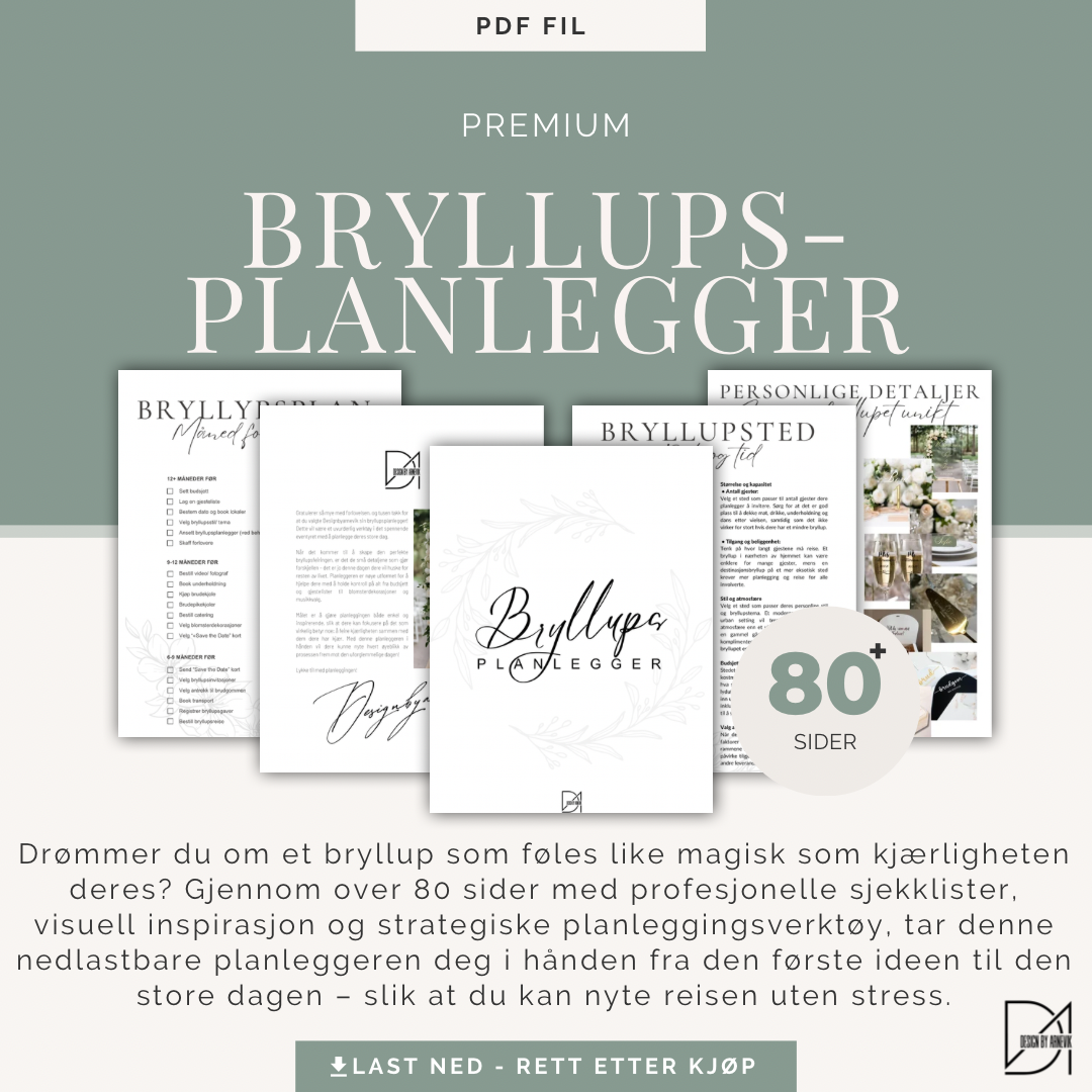 Bryllupsplanlegger - Digital PDF