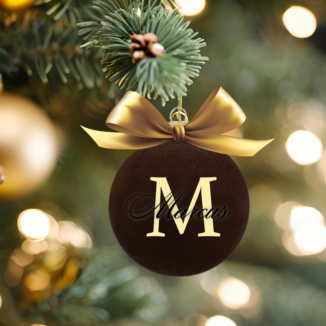 Personlig julekule – Rød fløyel