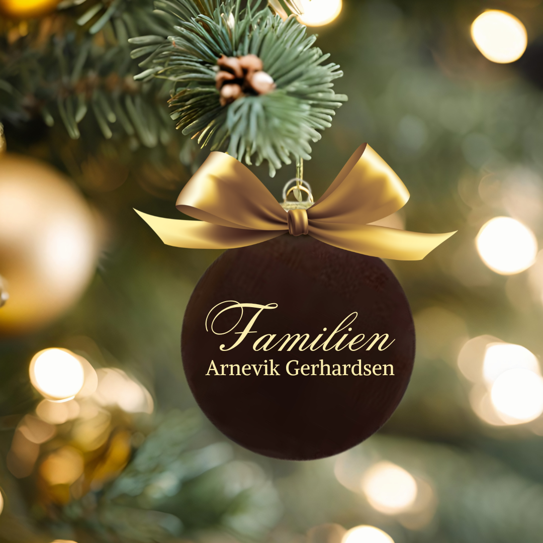 Personlig julekule – Rød fløyel