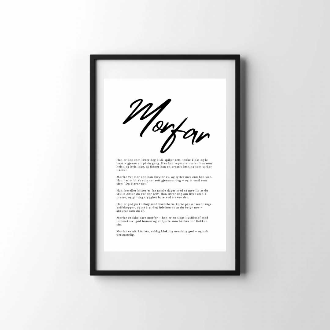 Plakat - Morfar
