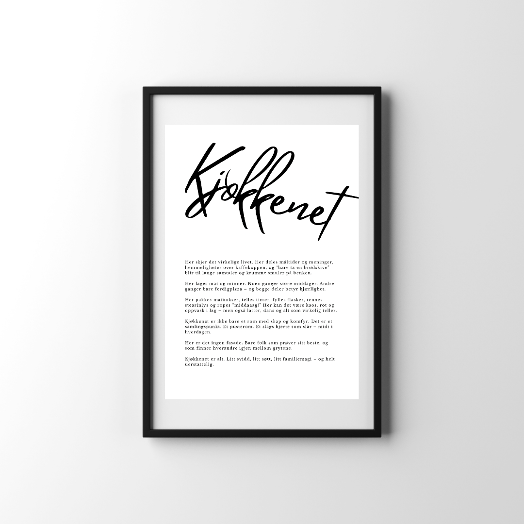 Plakat - kjøkken