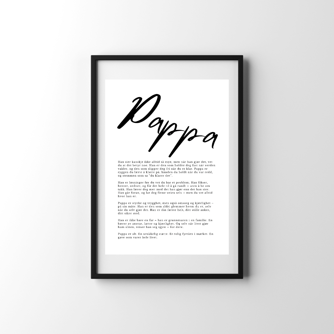 Plakat - Pappa