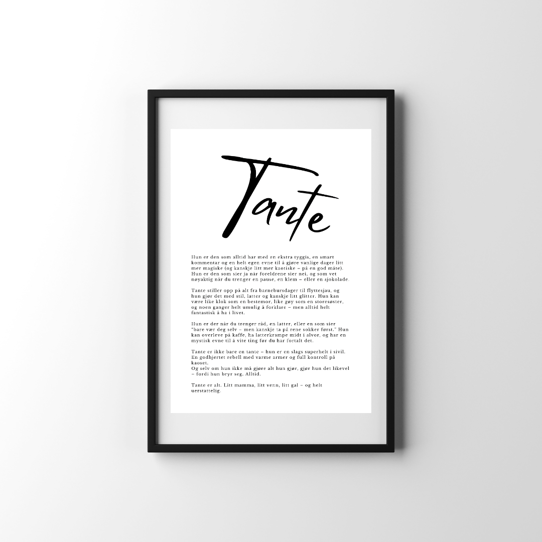 Plakat - Tante