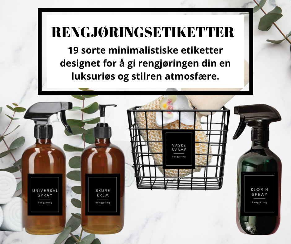 Rengjøringsetiketter sort (digital fil)