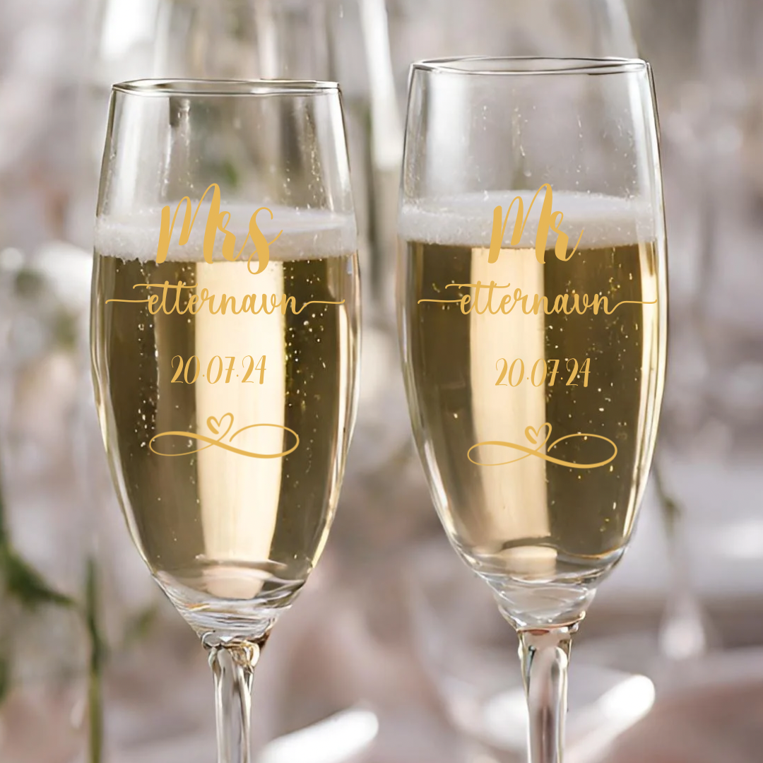 Champagneglass til bryllup