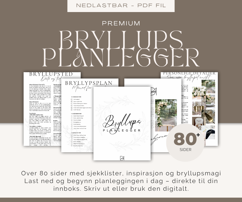 Bryllupsplanlegger - Digital PDF