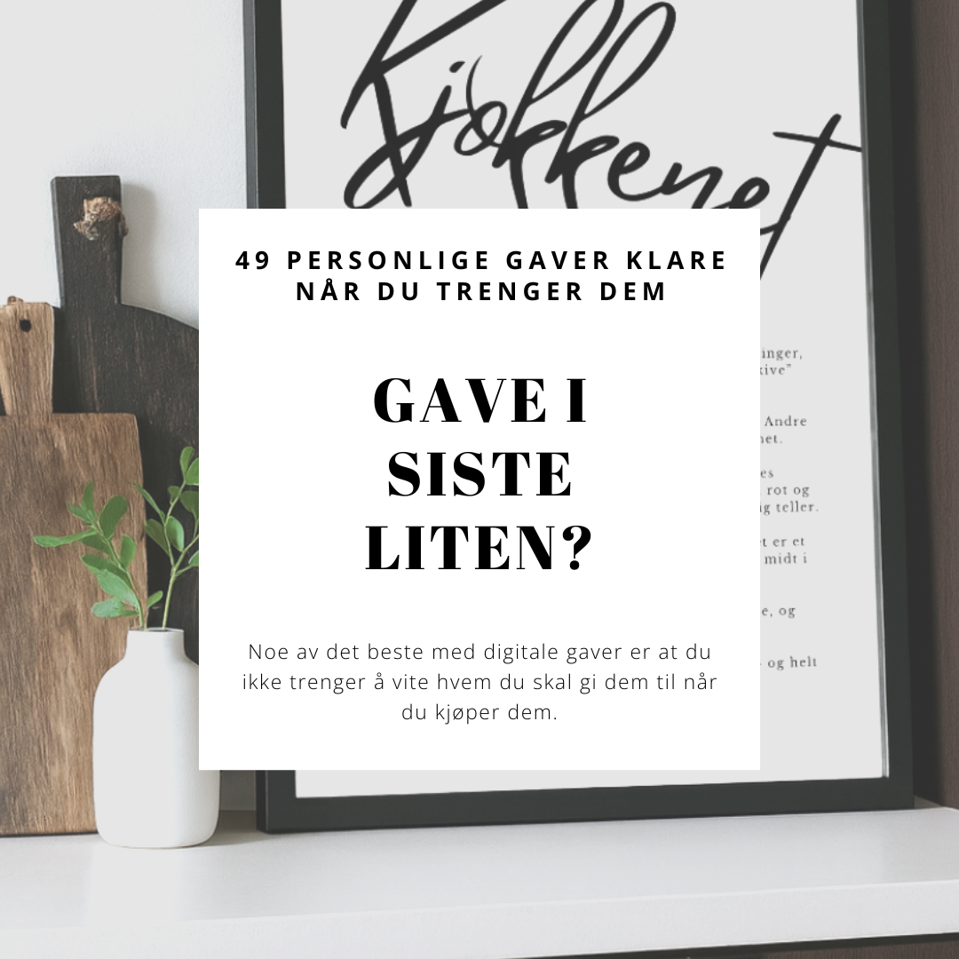 Gave i siste liten? 49 personlige gaver klare når du trenger dem