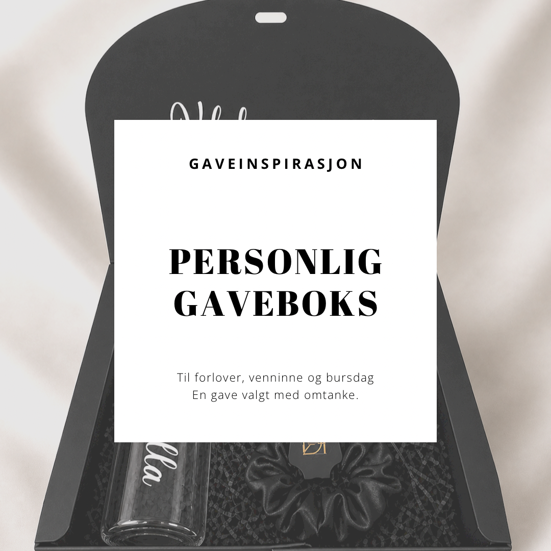 Personlig gaveboks med navn og egen tekst – til bursdag, venninne og forlover