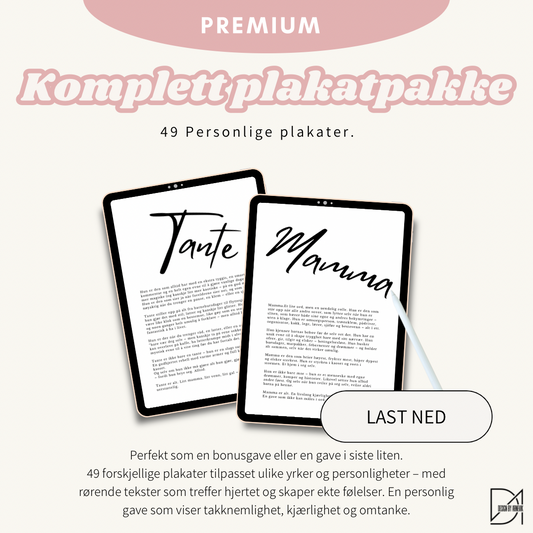 Komplett plakatpakke – personlige plakater