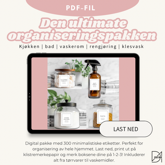 Den Ultimate Organiseringspakken – 300 Estetiske Etiketter (PDF)