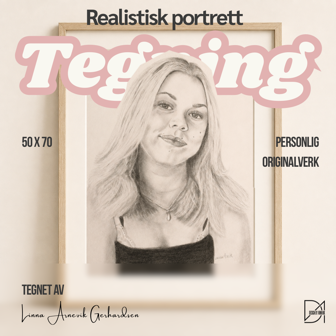 Realistisk portrett – håndtegnet original