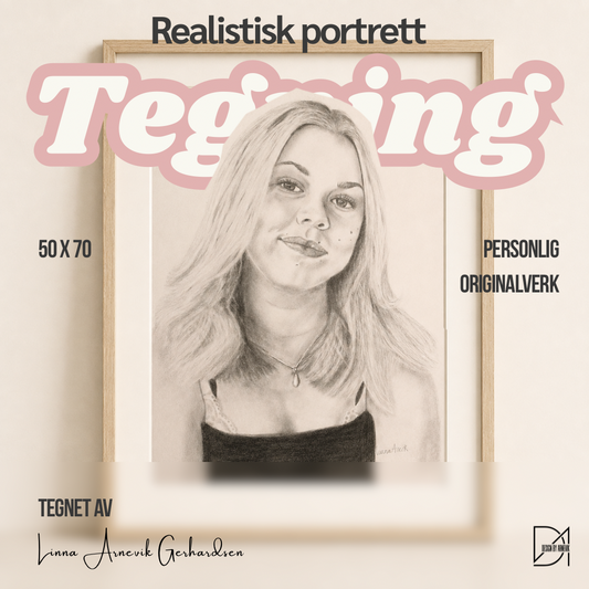 Realistisk portrett – håndtegnet original