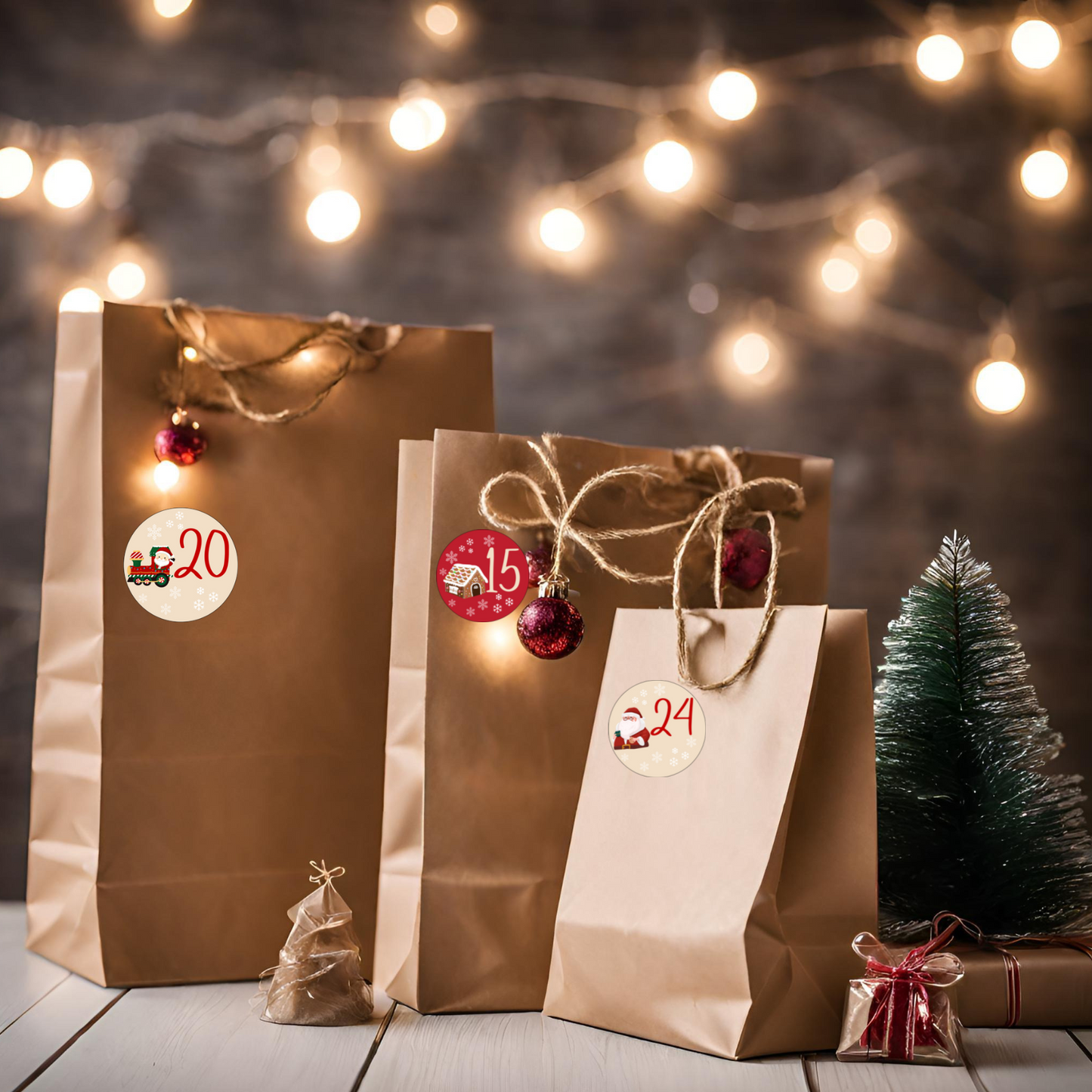 Adventskalender etiketter