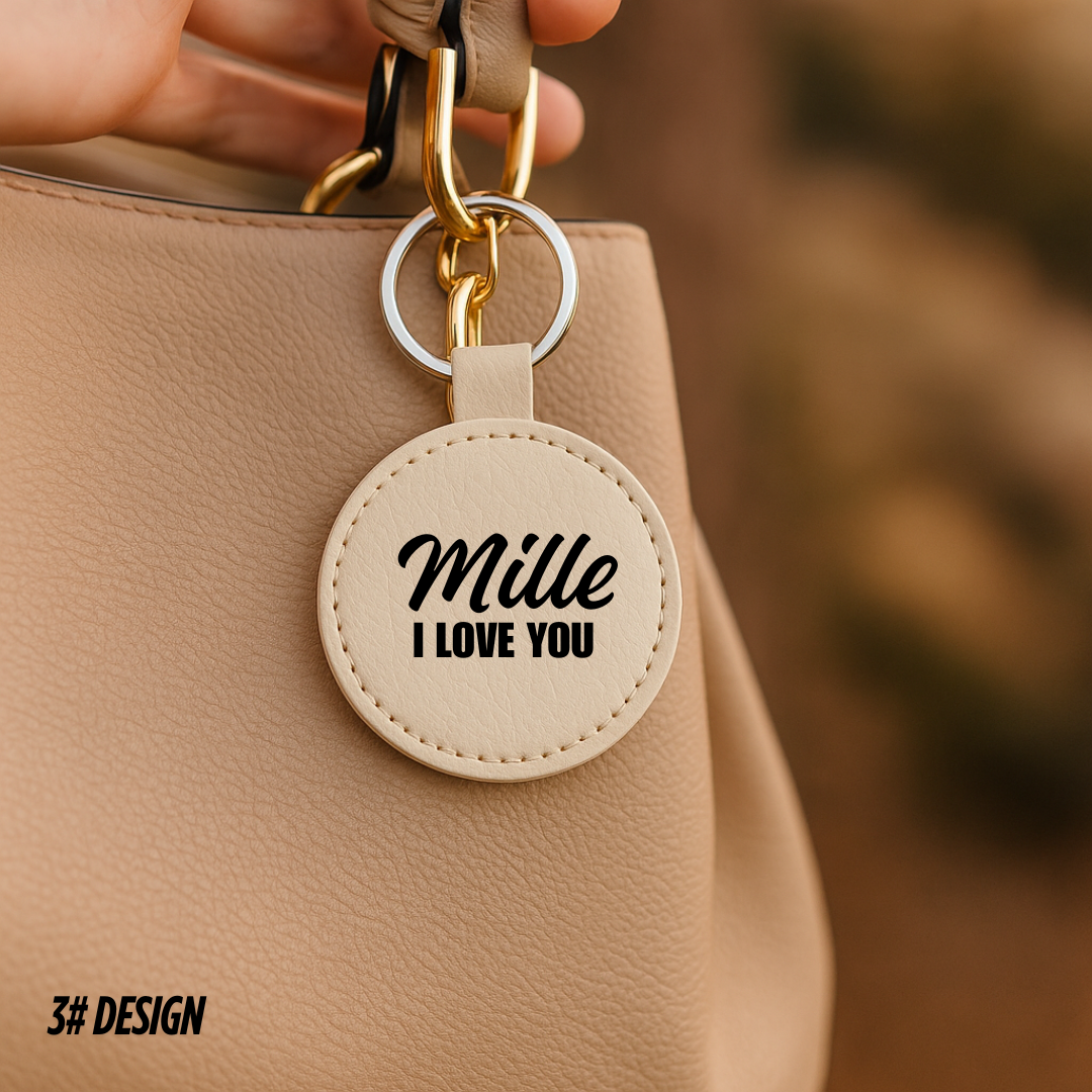 Rund personlig nøkkelring