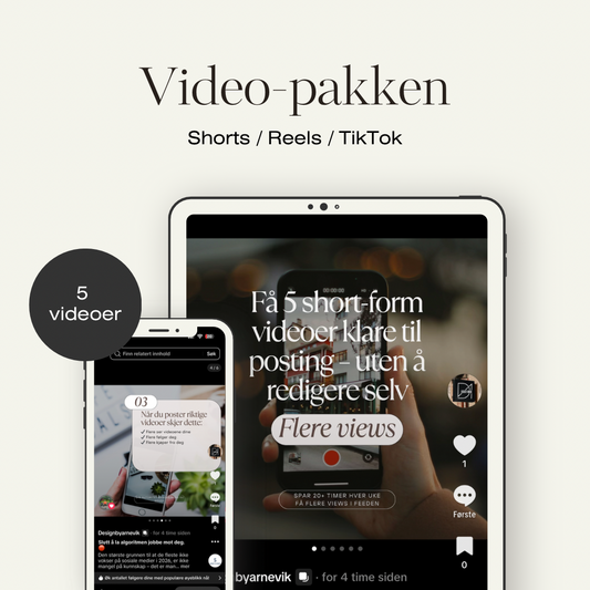 Video-pakken: Shorts / Reels / TikTok (5 videoer)