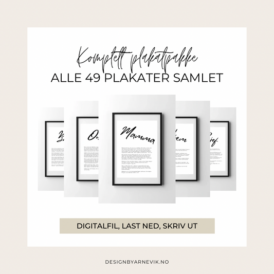 Komplett plakatpakke – alle plakater samlet (digital)
