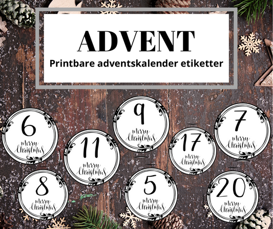 Adventskalender etiketter