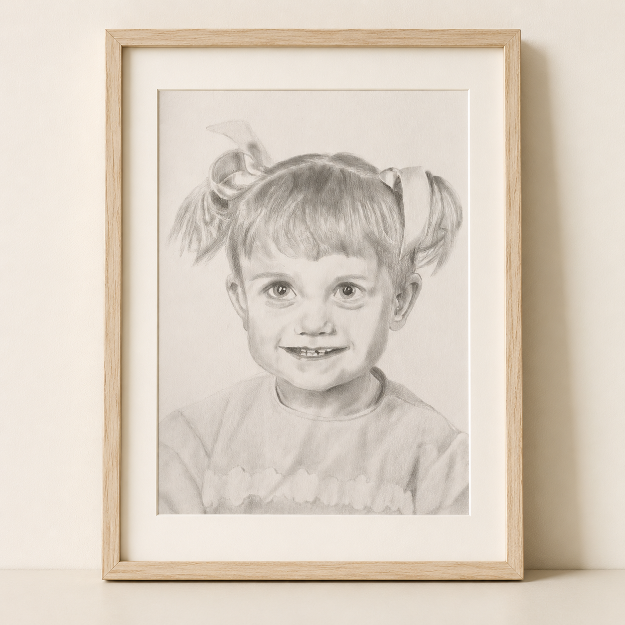 Realistisk portrett – håndtegnet original
