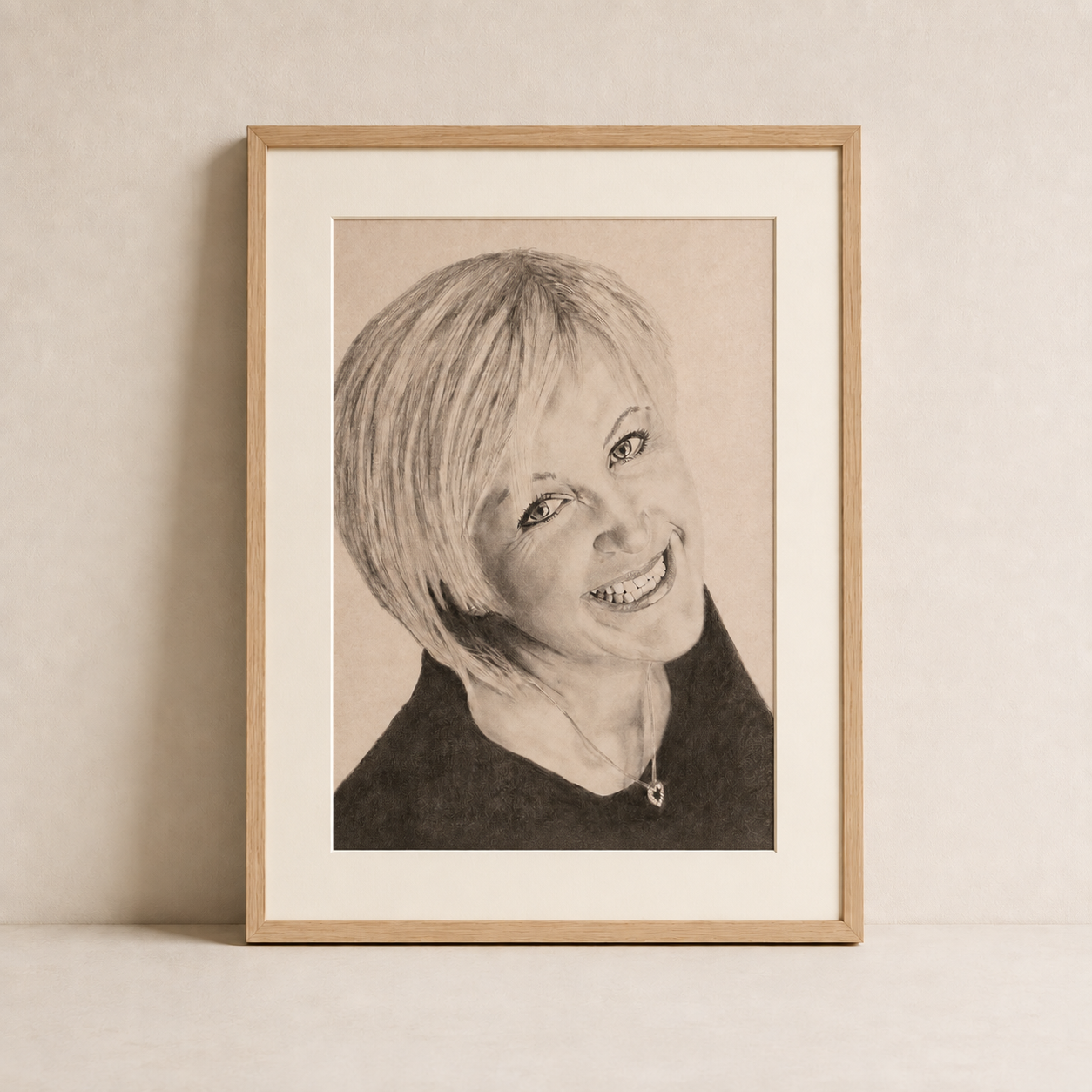 Realistisk portrett – håndtegnet original