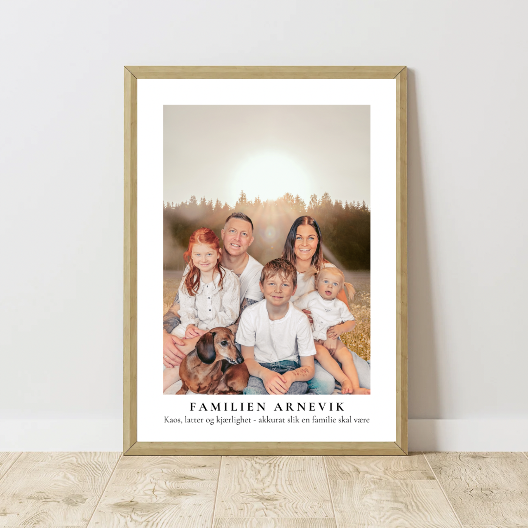 Personlig familiebilde – et tidløst minne for hjemmet