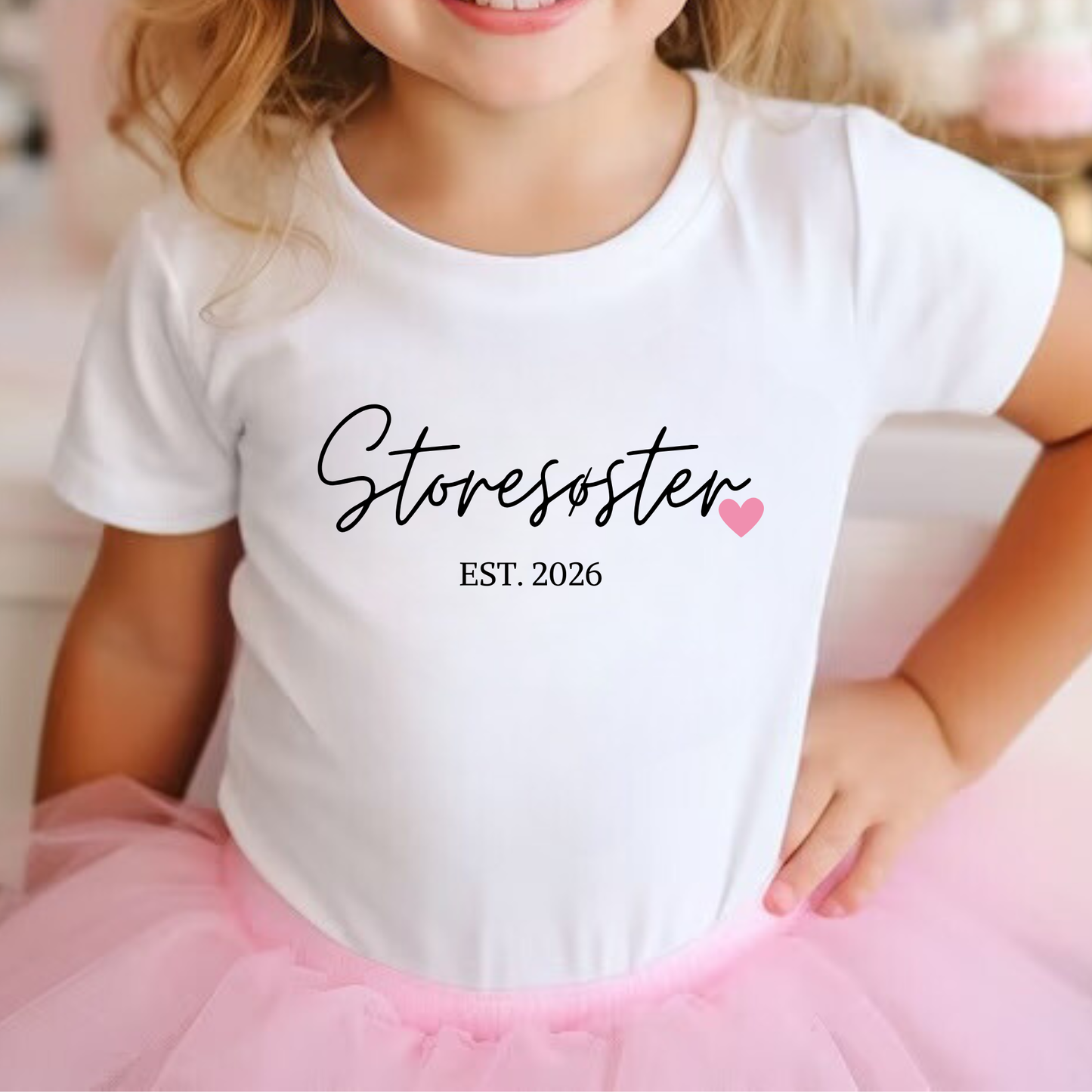 Storesøster t-skjorte | Personlig t-skjorte barn | Announcement baby