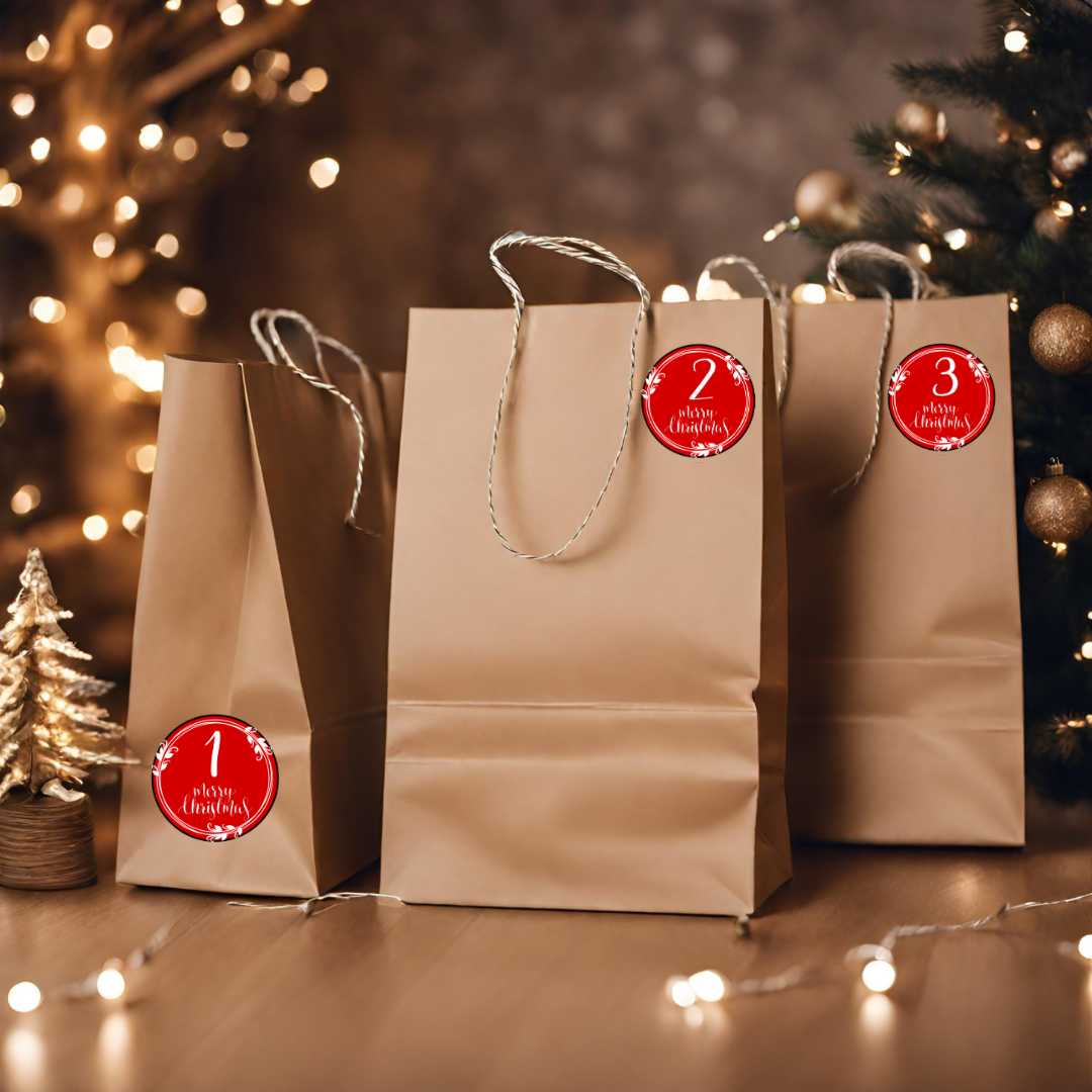 Adventskalender etiketter