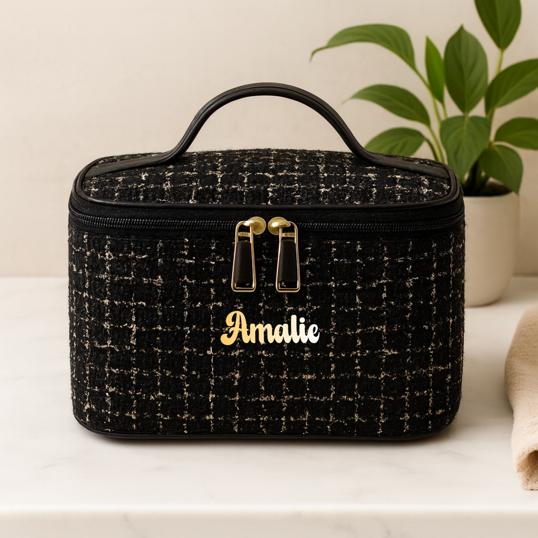 Toalettmappe svart stor