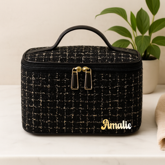 Toalettmappe svart stor