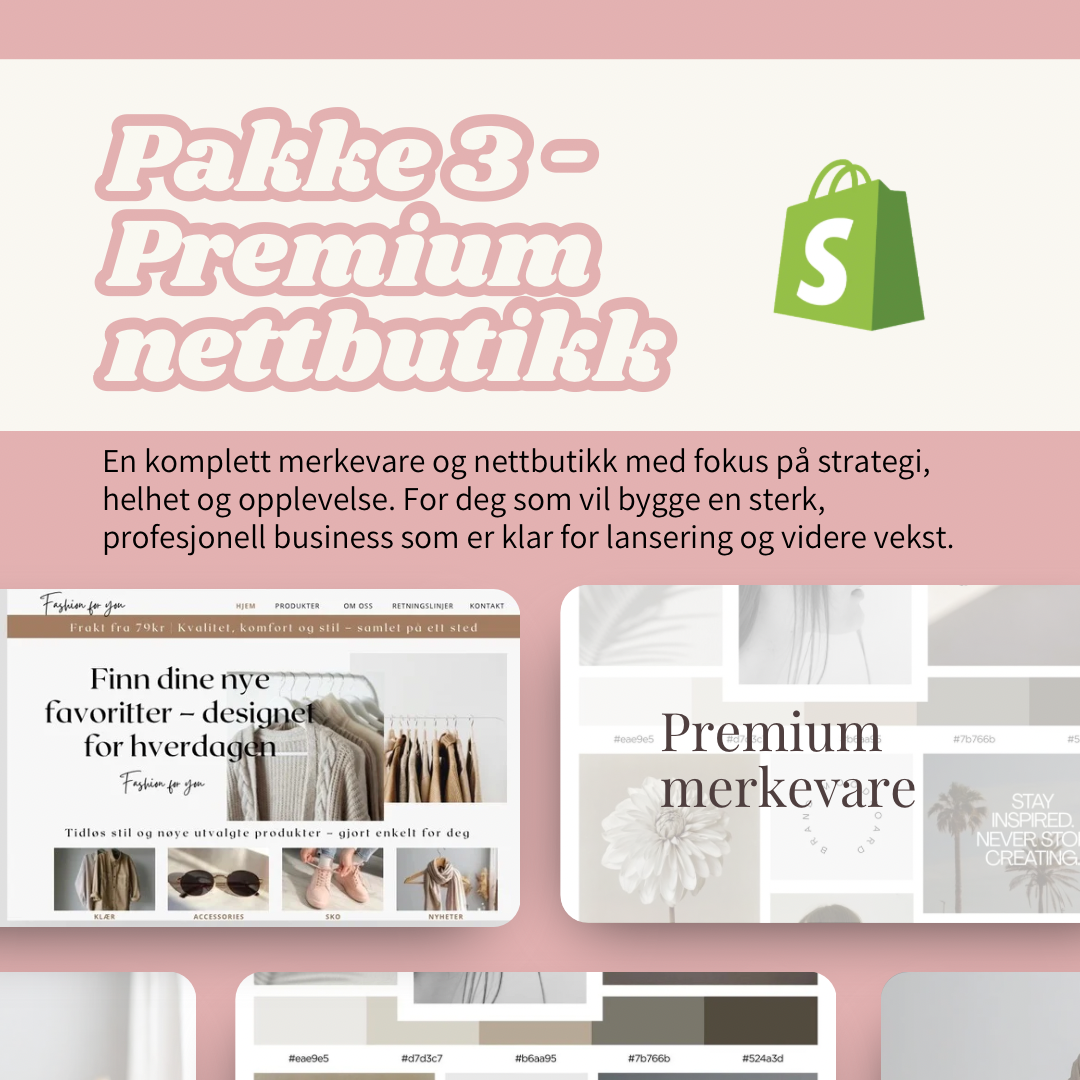 Pakke 3 – premium nettbutikk