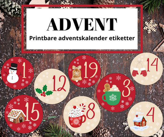 Adventskalender etiketter