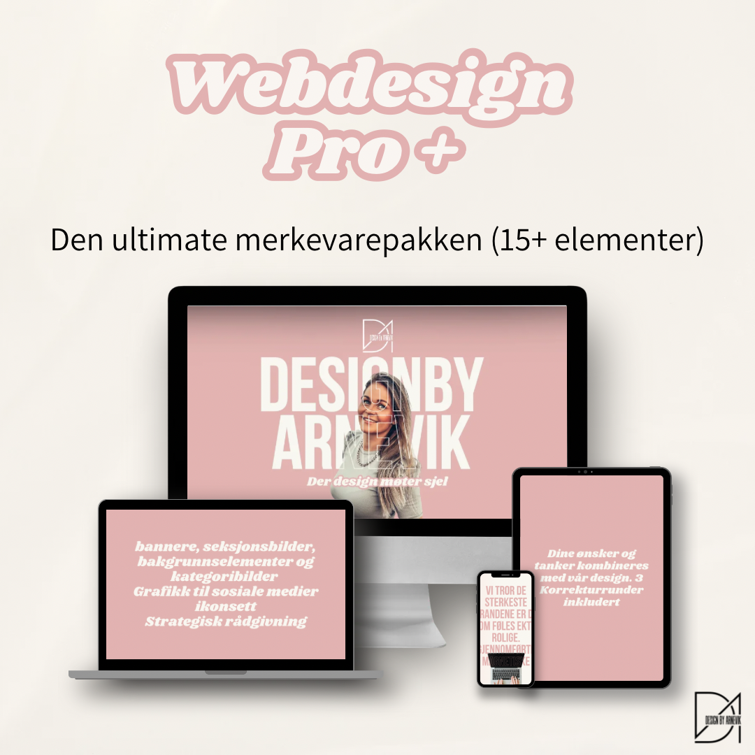 Webdesign pro+ Totalpakken: Den ultimate merkevarepakken (15+ elementer)