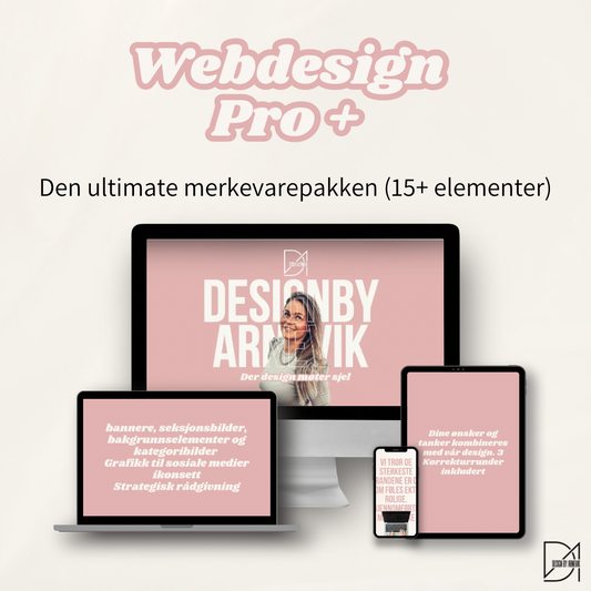 Webdesign pro+ Totalpakken: Den ultimate merkevarepakken (15+ elementer)