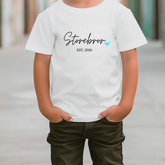 Storebror t-skjorte | Personlig t-skjorte barn | Announcement baby