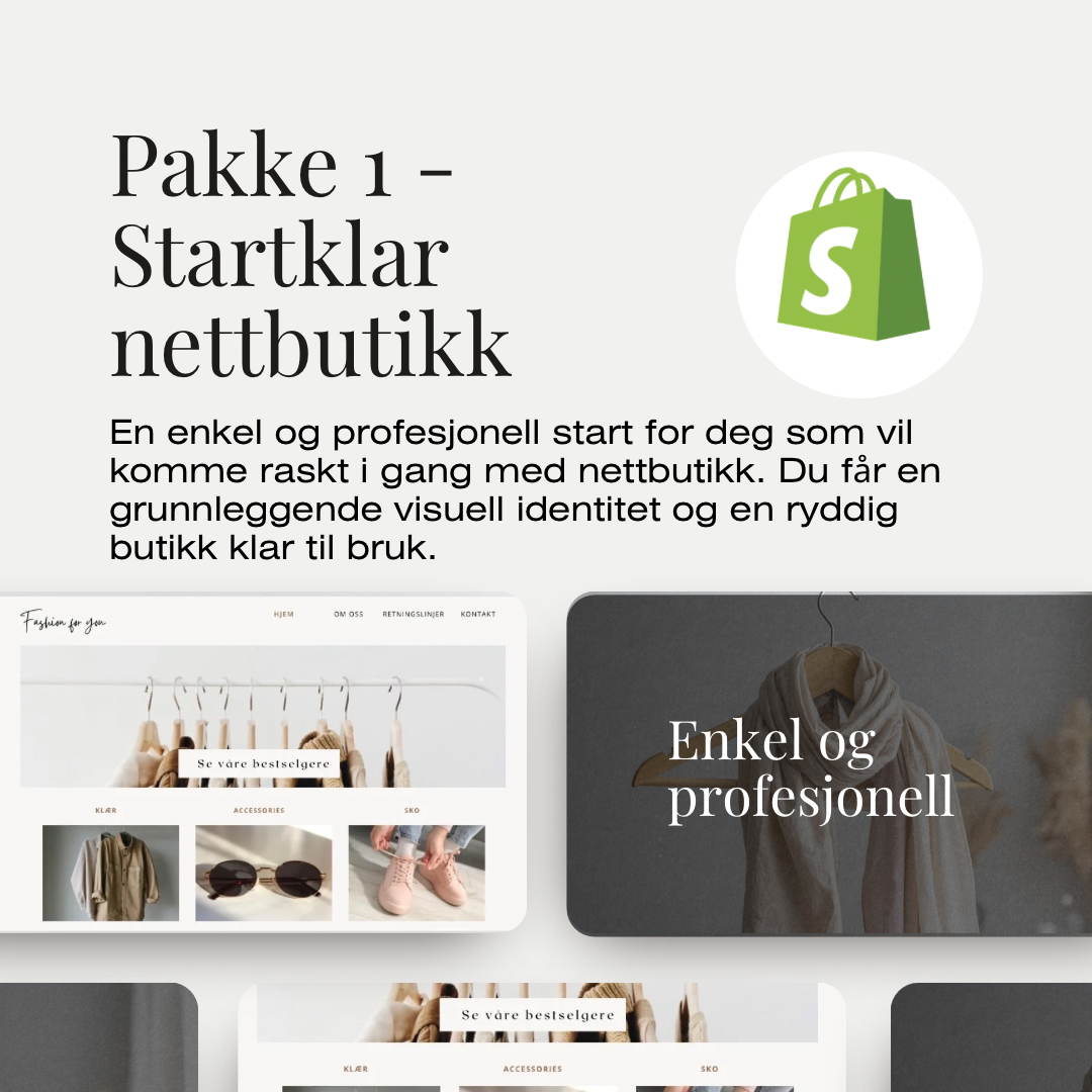 Pakke 1 – Startklar nettbutikk