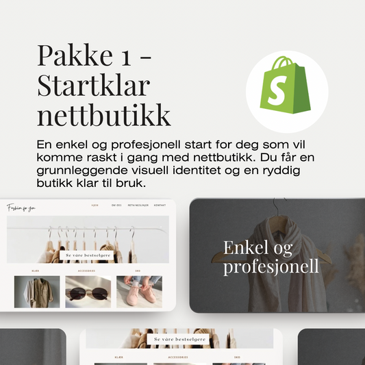 Pakke 1 – Startklar nettbutikk