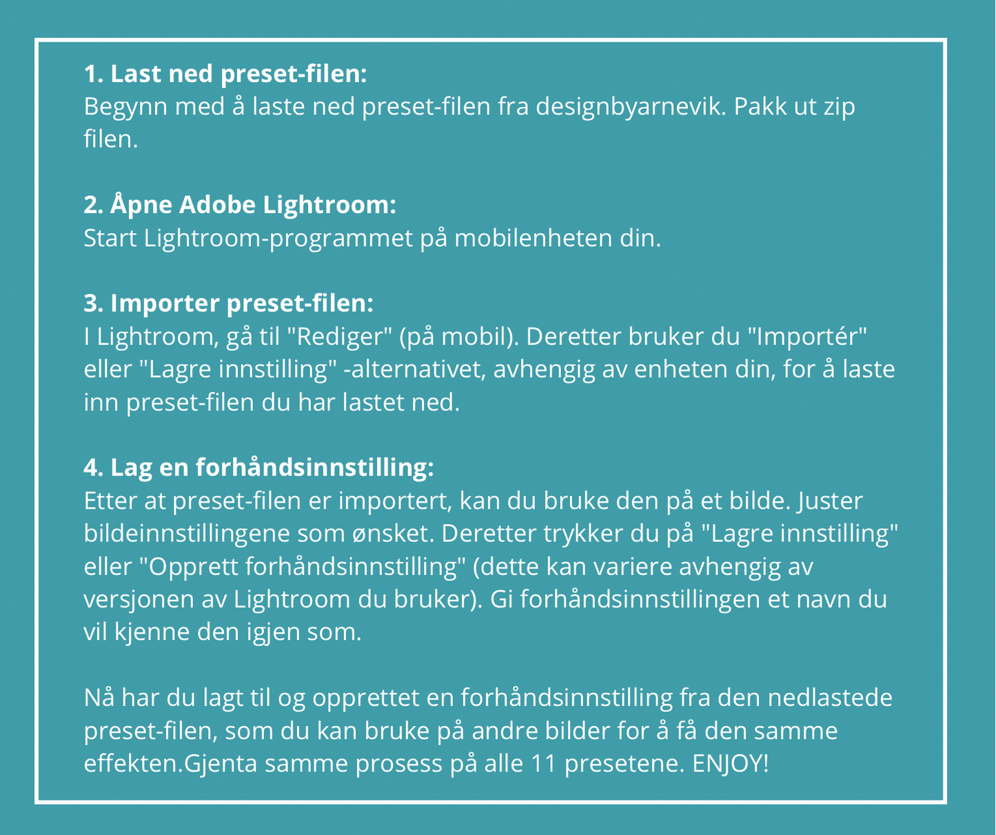 11 Eksklusive Lightroom Presets for natur og landskap