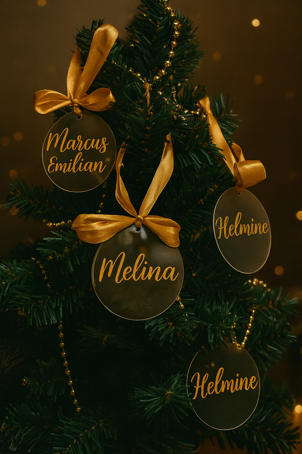 Personlig julepynt/ akrylplate