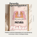 Personlig stjernetegnplakat – navn, fødselsdato og livsvei