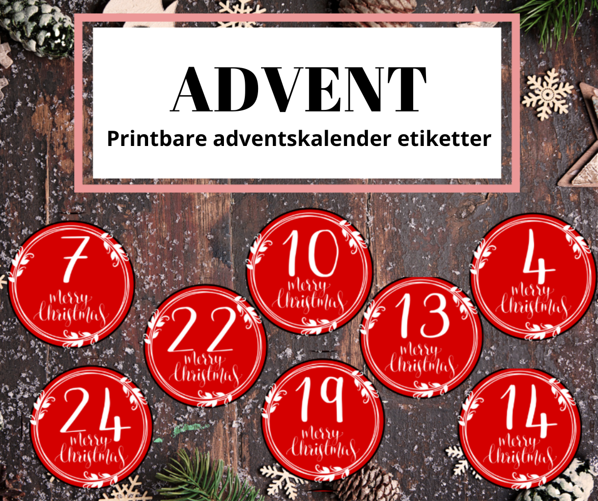 Adventskalender etiketter