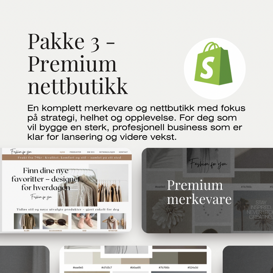 Pakke 3 – premium nettbutikk