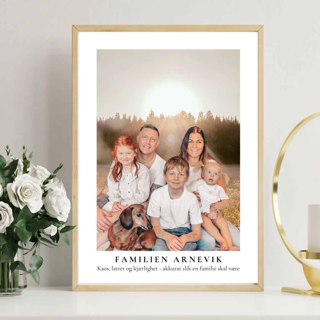 Personlig familiebilde – et tidløst minne for hjemmet