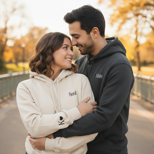 Personlig Kjæreste-Hoodie med Broderi – Deres unike bånd