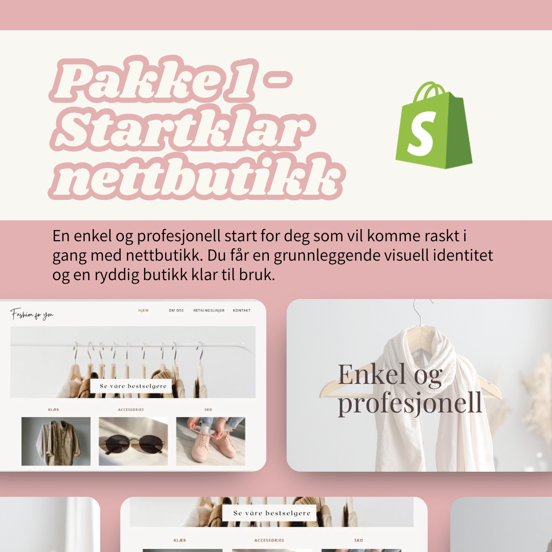 Pakke 1 – Startklar nettbutikk