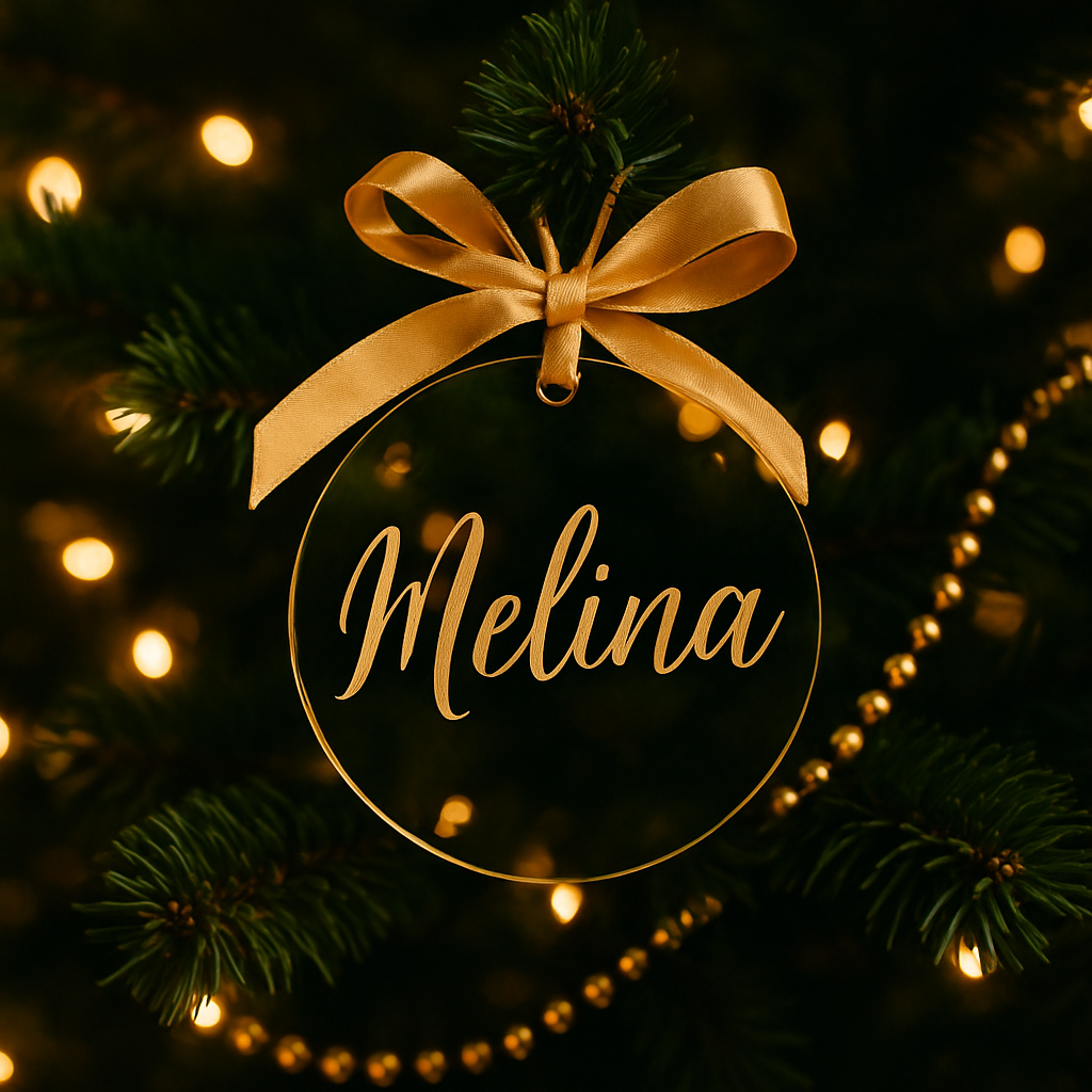 Personlig julepynt/ akrylplate