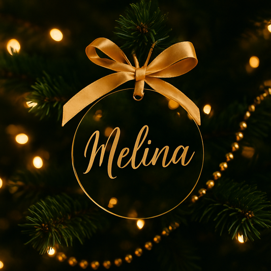 Personlig julepynt/ akrylplate