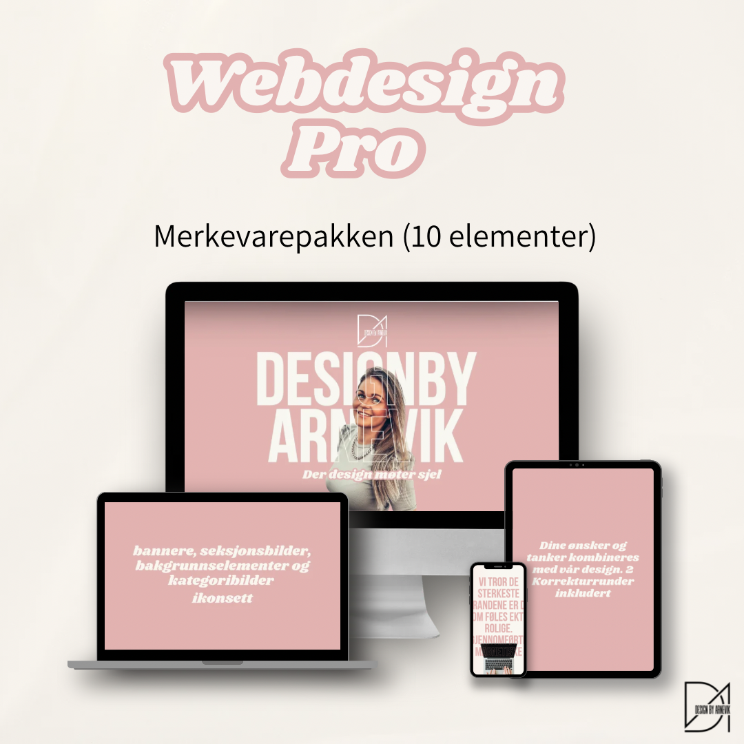 Web Pro – Merkevarepakken (10 elementer)